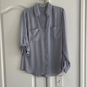 Express Portofino Light Gray Blouse